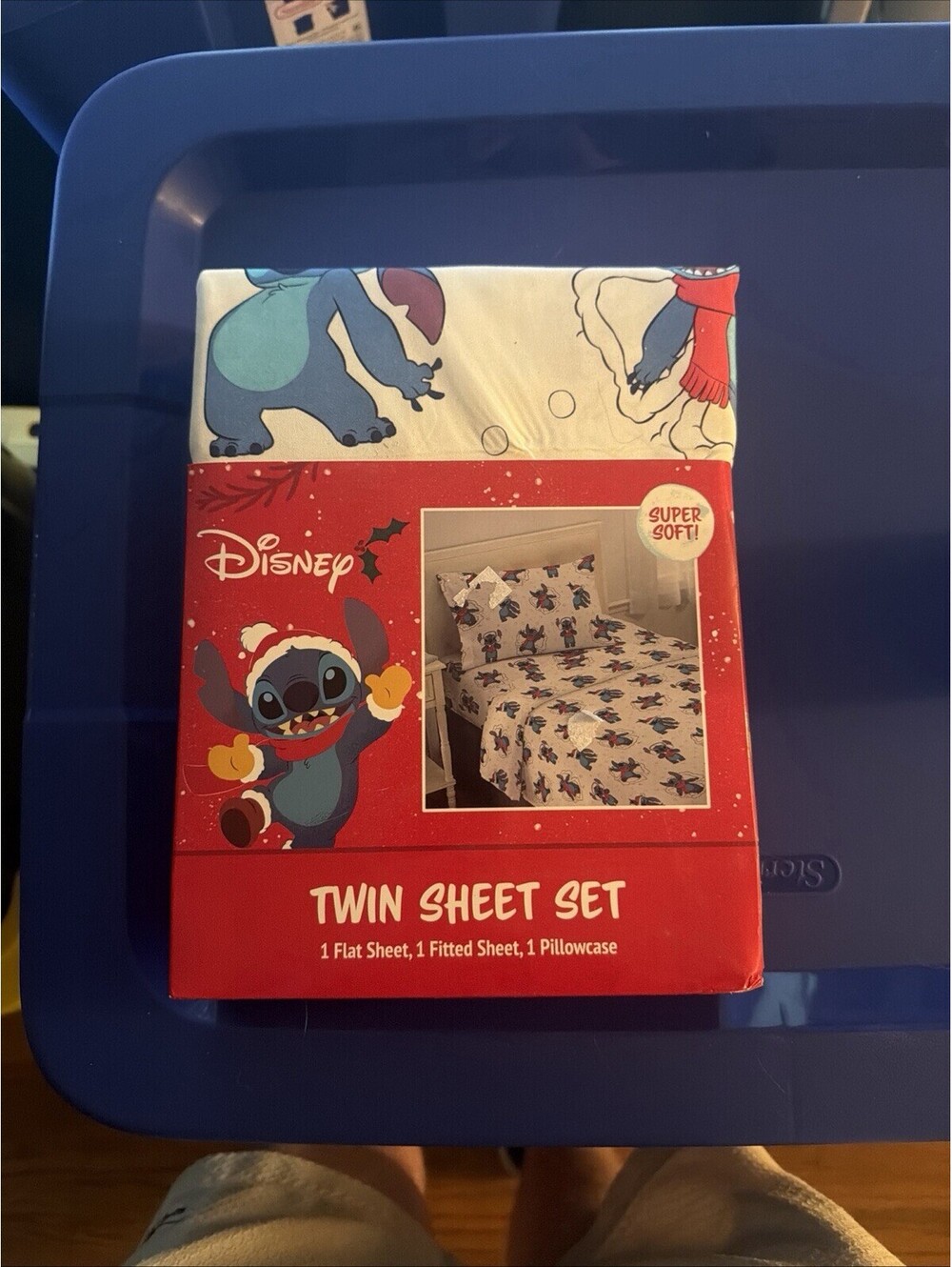 Disney Stitch Twin Sheet Set Super Soft Flat, Fitted Sheet & Pillowcase